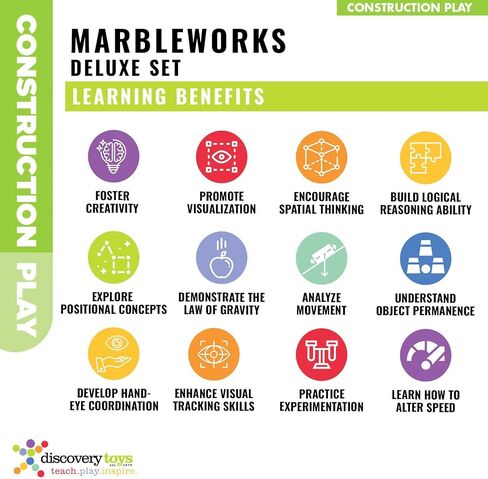 Discovery Toys MARBLEWORKS Marble Run Starter | Kid-Powered Learning | STEM Educational Building Block Toy Learning & Childhood Development 5 Years Old and Up in Saudi Arabia