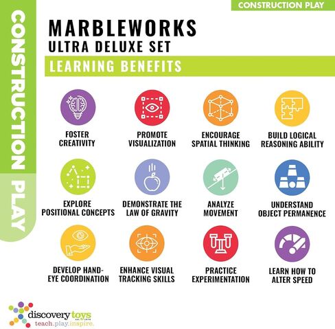 Discovery Toys MARBLEWORKS Marble Run Starter | Kid-Powered Learning | STEM Educational Building Block Toy Learning & Childhood Development 5 Years Old and Up in Kuwait
