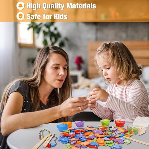 IKUKUER 456 قطعة خشبية لصيد الأسماك الكلمات لعبة اللعب في وقت مبكر مونتيسوري التعلم البصر الكلمات الأبجدية الأسماك اصطياد لغز ألعاب اللعب in Kuwait