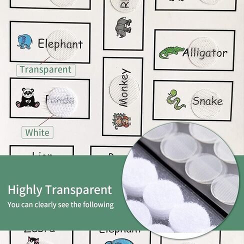 Self Adhesive Dots,1620 pcs(810 Pairs) 0.39"/10 mm Diameter Transparent Sticky Back Thin Clear Dots with Adhesive,Hook & Loop Dots with Waterproof Sticky Glue Tapes,Ideal for Classroom,Office&Home in Kuwait