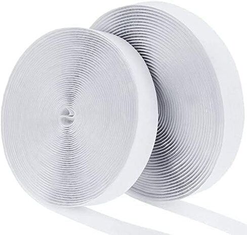 16.5Ft x 1 Inch Self Adhesive Strips, Heavy Duty Strong Back Sticky Fastening Tape,Nylon Fabric Fastener Mounting Tapes for Sewing, Crafting,DIY- Indoor or Outdoor Use (White) in Saudi Arabia