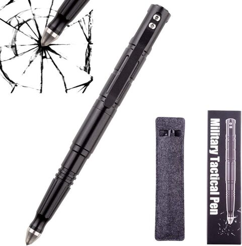 قلم يوجلوري التكتيكي قابل لإعادة التعبئة باللون الأسود، دفاع عن النفس مع كاسر زجاجي للطوارئ للنساء والرجال، حقيبة وصندوق مجاني (أخضر نعناعي) in Kuwait