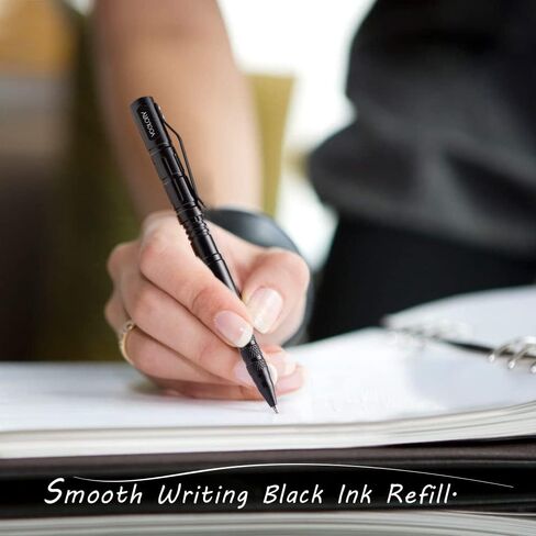 قلم يوجلوري التكتيكي قابل لإعادة التعبئة باللون الأسود، دفاع عن النفس مع كاسر زجاجي للطوارئ للنساء والرجال، حقيبة وصندوق مجاني (أخضر نعناعي) in Kuwait