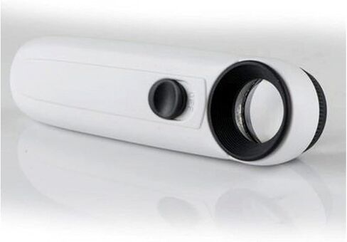 عدسة مكبرة محمولة باليد بقوة 40x عالية القوة مع ضوءين LED (أبيض مع أسود) in Kuwait