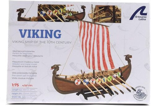 Artesanía Latina - مجموعة نماذج السفن الخشبية - المراكب الشراعية الشمالية، Drakkar Viking - موديل 19001N، مقياس 1:75 - نماذج للتجميع - مستوى البدء in Kuwait