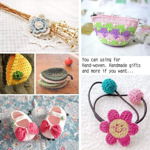 colored bird Size 8 Crochet Thread Kit Cotton Threads Balls kit 15 Popular Rainbow Colors with Knitting Needles for Beginners in Kuwait