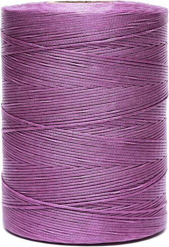 Waxed Thread,852Yds 150D 0.8mm Flat Polyester Wax Thread for Hand Sewing Leather Craft DIY Projects Shoes Repair Book Binding(Black) in Kuwait