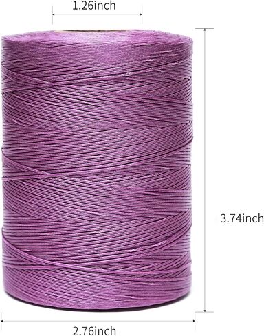 Waxed Thread,852Yds 150D 0.8mm Flat Polyester Wax Thread for Hand Sewing Leather Craft DIY Projects Shoes Repair Book Binding(Black) in Kuwait