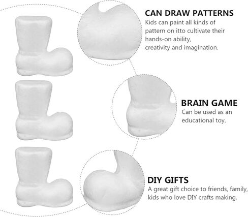 10 قطعة عيد الميلاد الحرفية رغوة الأحذية الأحذية عيد الميلاد الحلي الأبيض رغوة الأحذية فن الديكور Craft بها بنفسك الحرفية عيد الميلاد حفلة الحسنات 9 سنتيمتر in Kuwait