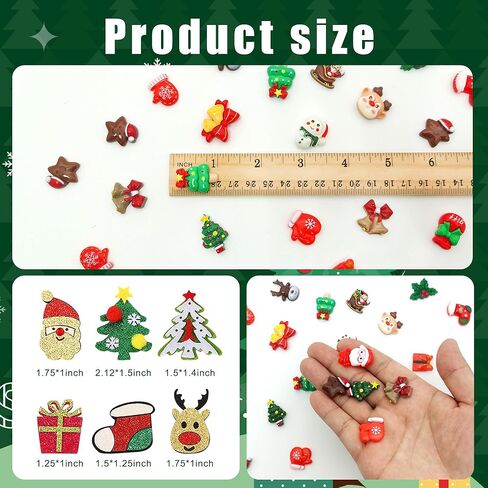 Tazimi 150 قطعة عيد الميلاد سحر عيد الميلاد الراتنج الديكور الحرف ندفة الثلج سانتا كلوز ملصق الديكور DIY سجل القصاصات لمستلزمات تزيين عيد الميلاد in Kuwait