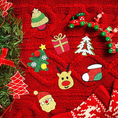 Tazimi 150 قطعة عيد الميلاد سحر عيد الميلاد الراتنج الديكور الحرف ندفة الثلج سانتا كلوز ملصق الديكور DIY سجل القصاصات لمستلزمات تزيين عيد الميلاد in Kuwait