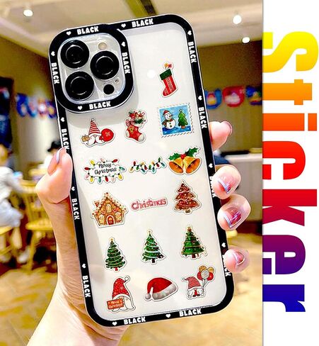 Tazimi 150 قطعة عيد الميلاد سحر عيد الميلاد الراتنج الديكور الحرف ندفة الثلج سانتا كلوز ملصق الديكور DIY سجل القصاصات لمستلزمات تزيين عيد الميلاد in Kuwait