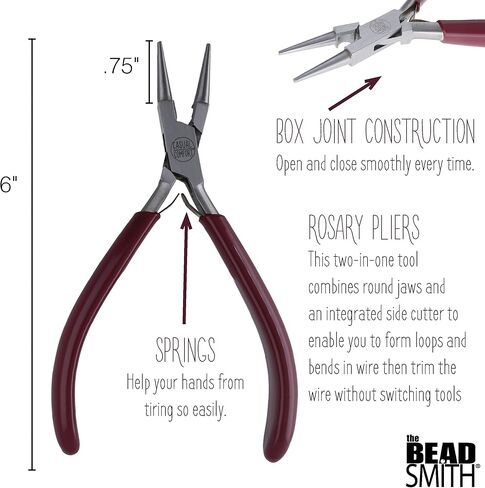 The Beadsmith Flush Cutter - سلسلة مريحة كاجوال - 5.25 بوصة (133 مم) - شفرات من كربيد التنجستين، مقبض مريح وزنبرك مزدوج الأوراق، تصميم أوروبي وجودة، أداة لصنع المجوهرات in Kuwait