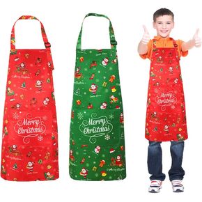 2 قطعة مريلة عيد الميلاد للأطفال مقاومة للماء عيد الميلاد للأطفال مريلة قابلة للتعديل in Kuwait