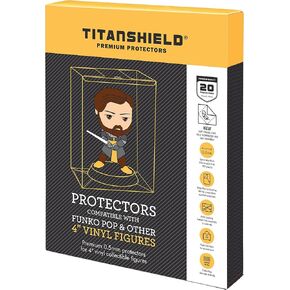 حافظة حماية من البوب ​​مقاس 0.5 مم من TitanShield متوافقة مع Funko - 4 بوصات بوب! شخصيات فينيل (20 قطعة)