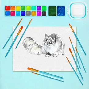 Mazzae Silicone Painting Mat - 20"X16" Silicone Art Mat with 1 Water Cup for Kids - Silcone Craft Mat has12 Color Dividers - 2 Paint Dividers (Green) in Saudi Arabia