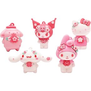 6Pcs Cute Anime Figurines, Kawaii Anime Cake Topper Set,Birthday Party Decoration Supplies,Gift for Anime Fans or Friends(C-6pcs)