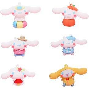 6Pcs Cute Anime Figurines, Kawaii Anime Cake Topper Set,Birthday Party Decoration Supplies,Gift for Anime Fans or Friends(C-6pcs)