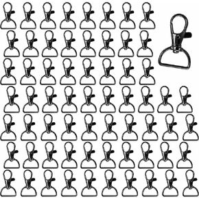80 Pack Lanyard Swivel Snap D Ring Hooks in 7 Colors for Crafts and Purse Hardware (1.5" L X 0.75" W) in Kuwait