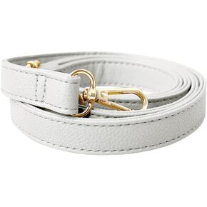 حزام كتف جلدي بديل قابل للتعديل من JKNAKN مع خطافات دوارة معدنية لحقيبة كروس وحقيبة كتف وحقيبة كتف - عرض 2 سم (أبيض) in Kuwait