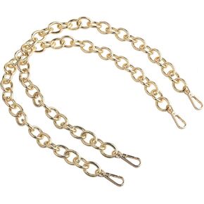 Beaulegan Purse Chain Handles Replacement for Handbag or Shoulder Bag 2 PCS, 23.6 Inch Long (Gold)