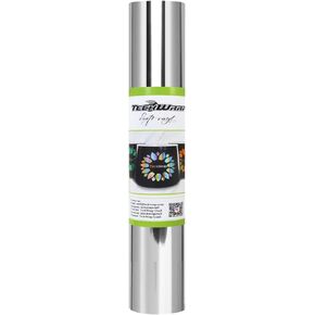 TECKWRAP Chrome Silver Adhesive Craft Vinyl Roll 1ftx5ft