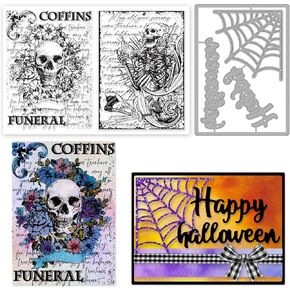 INFUNLY Word Clear Stamps for Card Making Label Rectangle Die Cut Round Frame Metal Cutting Die Inspirational Quote Silicone Stamp for DIY Scrapbooking Arts Crafts Stamping Decor
