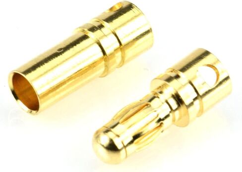 Apex RC Products 3.5mm Male/Female Gold Plated Bullet Connectors Plugs - 10 Pair #1102 in Saudi Arabia