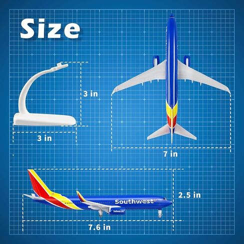 Lose Fun Park 1/300 Scale Model Plane Diecast Airplanes American Southwest Airlines Boeing 737 Model Airplane for Collections & Gifts in Kuwait