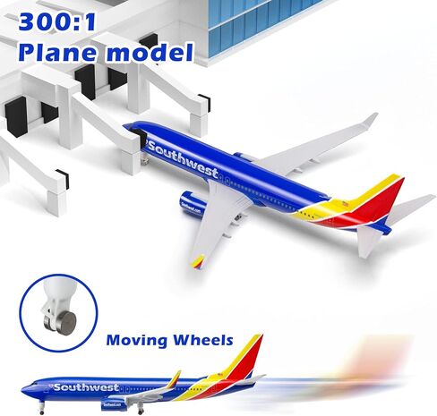 Lose Fun Park 1/300 Scale Model Plane Diecast Airplanes American Southwest Airlines Boeing 737 Model Airplane for Collections & Gifts in Kuwait