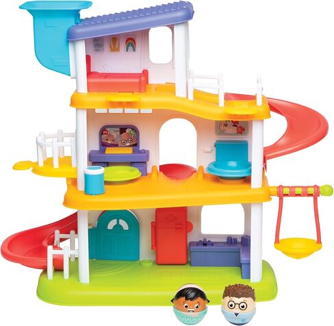 Playskool Weebles My Smart House - لعبة Weeble Wobble لمرحلة ما قبل المدرسة للأطفال الصغار مكبر صوت ذكي مع أصوات + أغاني 3 طوابق من اللعب الخيالي للأعمار من 12 شهرًا فما فوق in Saudi Arabia