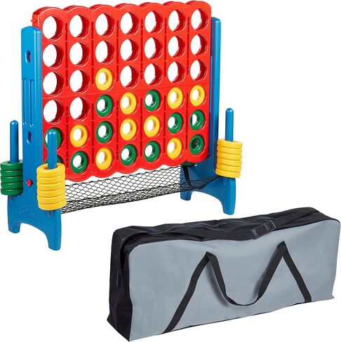 ECR4Kids Jumbo 4-To-Score with Mesh Net and Carry Bag, Giant Game, Assorted in Saudi Arabia