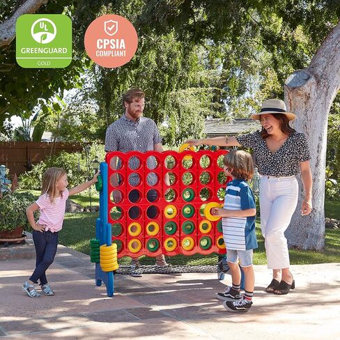 ECR4Kids Jumbo 4-To-Score with Mesh Net and Carry Bag, Giant Game, Assorted in Saudi Arabia