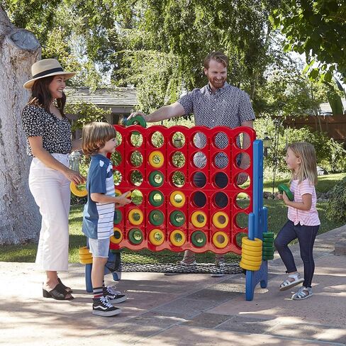 ECR4Kids Jumbo 4-To-Score with Mesh Net and Carry Bag, Giant Game, Assorted in Saudi Arabia