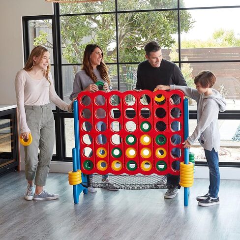 ECR4Kids Jumbo 4-To-Score with Mesh Net and Carry Bag, Giant Game, Assorted in Saudi Arabia