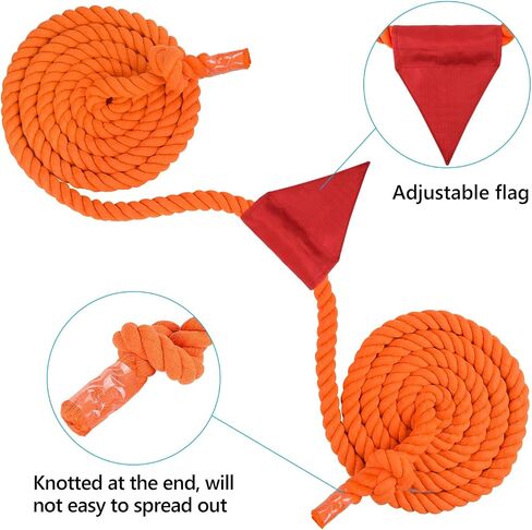 X XBEN Tug of War Rope with Flag for Kids, Teens and Adults, Soft Cotton Rope Games for Team Building Activities, Family Reunion, Birthday Party-20FT in Kuwait