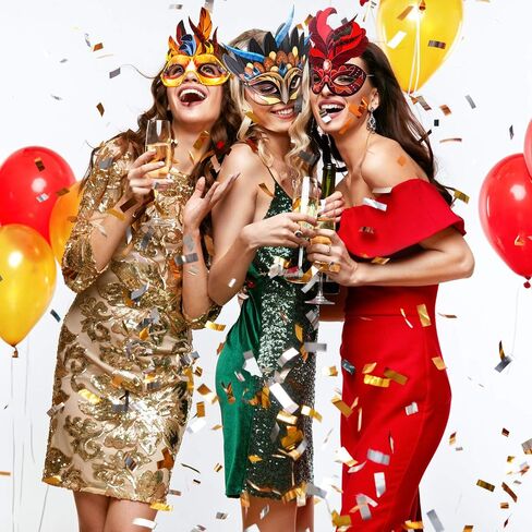 Mardi Gras Masks Paper Masks, Carnival Parade Faux Feather Face Masks Masquerade Party New Orleans Novelty Masks Fantasy for Boy Girls Costume Party Favors in Saudi Arabia