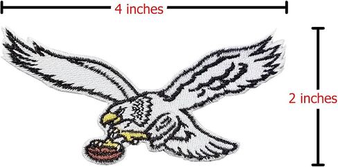 Smc Store White Eagle Rugby whFans White Philadelphia Fly Eagles Logo Patch Embroidery American Football Fan Favorite Team Iron On Sew On Embroidered Patch in Saudi Arabia