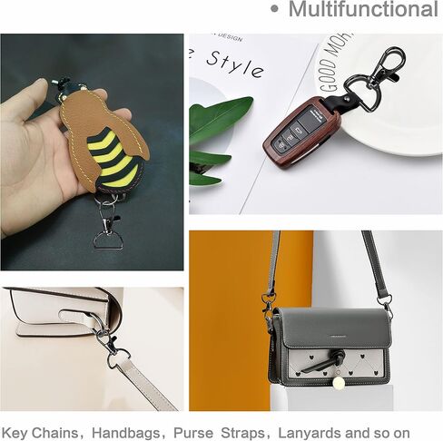 80 Pack Lanyard Swivel Snap D Ring Hooks in 7 Colors for Crafts and Purse Hardware (1.5" L X 0.75" W) in Kuwait