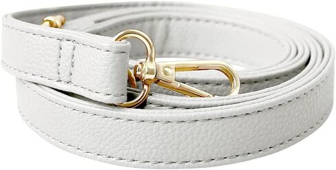 حزام كتف جلدي بديل قابل للتعديل من JKNAKN مع خطافات دوارة معدنية لحقيبة كروس وحقيبة كتف وحقيبة كتف - عرض 2 سم (أبيض) in Kuwait