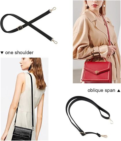 حزام كتف جلدي بديل قابل للتعديل من JKNAKN مع خطافات دوارة معدنية لحقيبة كروس وحقيبة كتف وحقيبة كتف - عرض 2 سم (أبيض) in Kuwait