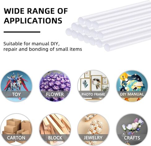 Liumai 65 قطعة من أعواد الغراء الساخن بالحجم الكامل، 5.5 بوصة طول × 0.43 بوصة قطر كامل الحجم من أعواد الغراء الساخن لبنادق الغراء، أعواد الغراء الساخن لمسدس الغراء بالحجم الكامل، شفاف in Kuwait