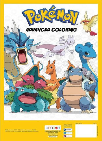 Pokemon 40 Page Advanced Coloring Book, Adult Coloring Bendon 54040 in Saudi Arabia