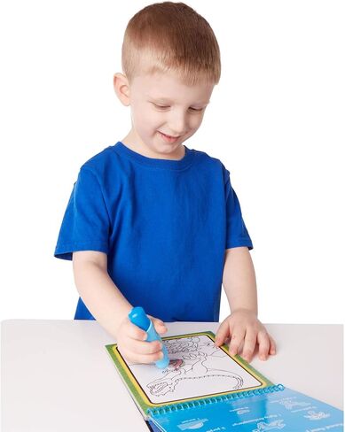 Melissa & Doug On the Go Water Wow! Reusable Color with Water Travel Toy Activity Pad with Chunky Water Pen 3-Pack (Dinosaurs, Adventure, Space) - FSC Certified in Kuwait