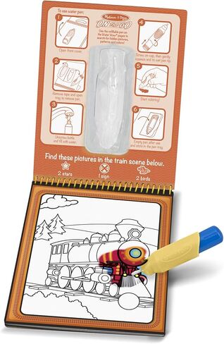 Melissa & Doug On the Go Water Wow! Reusable Color with Water Travel Toy Activity Pad with Chunky Water Pen 3-Pack (Dinosaurs, Adventure, Space) - FSC Certified in Kuwait