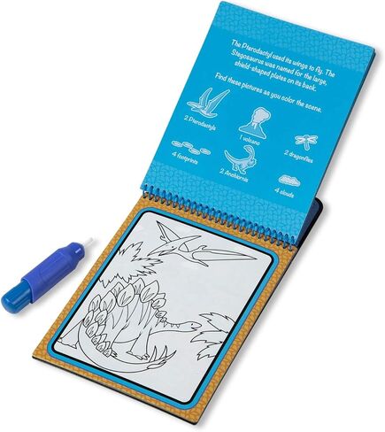 Melissa & Doug On the Go Water Wow! Reusable Color with Water Travel Toy Activity Pad with Chunky Water Pen 3-Pack (Dinosaurs, Adventure, Space) - FSC Certified in Kuwait