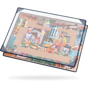 Tektalk Jigsaw Puzzle Board Portable Puzzle Mat for Puzzle Storage Puzzle Saver, Non-Slip Surface (Gray, Up to 1500 Pieces)