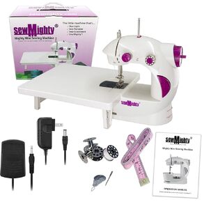 Sew Mighty Mini Sewing Machine for Kids, Beginners, Travel & More- Portable, Battery Powered, use for Traveling, Quick Repairs, Small Projects & Children– Dual-Speed, AC & DC power, Foot Pedal & More in Kuwait