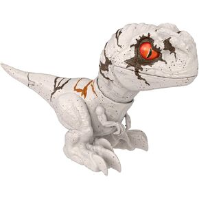 Mattel Jurassic World Dominion Uncaged Rowdy Roars Atrociraptor Ghost Dinosaur Action Figure, Toy with Interactive Motion & Sound