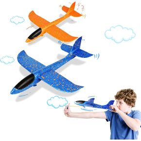 VCOSTORE 2 Pack Foam Airplanes for Kids, 13.3'' Hand Throw Glider Planes in Saudi Arabia